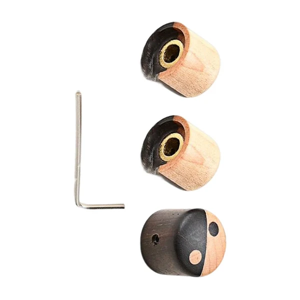 Carefully Designed Maxbell Volume Timbre Knobs Wooden Bass Durable for Outdoor Daily Use A Certified