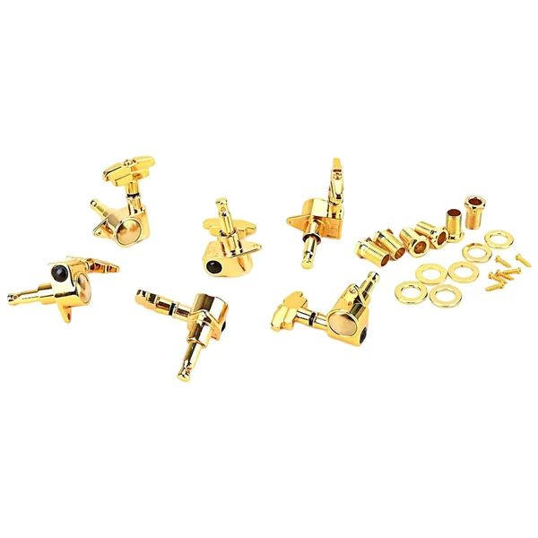 Sophisticated Maxbell Guitar String Tuning Pegs 3 Left 3 Right Headstocks Durable Accessory Golden Efficient