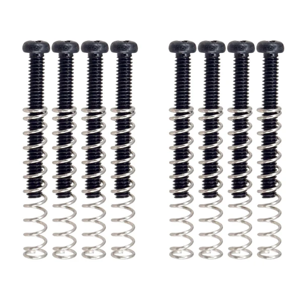Artisan Maxbell 8 Pieces Double Coil Pickup Frame Screws Springs Potable for Guitar Parts Black Reliable