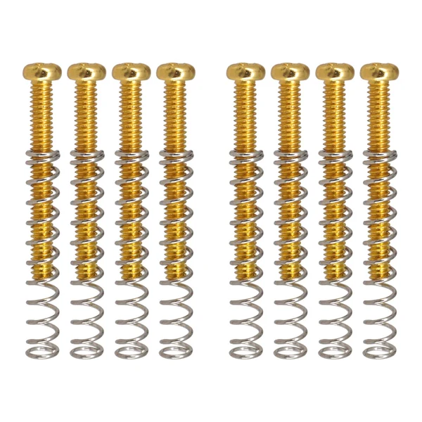 Practical Maxbell 8 Pieces Double Coil Pickup Frame Screws Springs Potable for Guitar Parts Aureate Exclusive