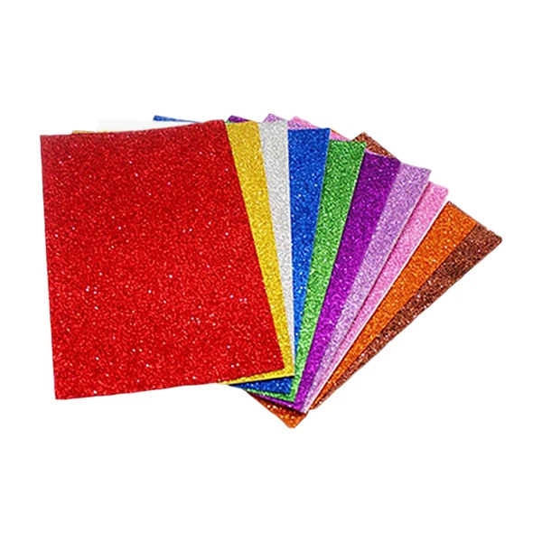 Classic Maxbell 10Pcs Craft Foam Sheets Glitter DIY for Toys Christmas Cards Kindergarten B Artisan