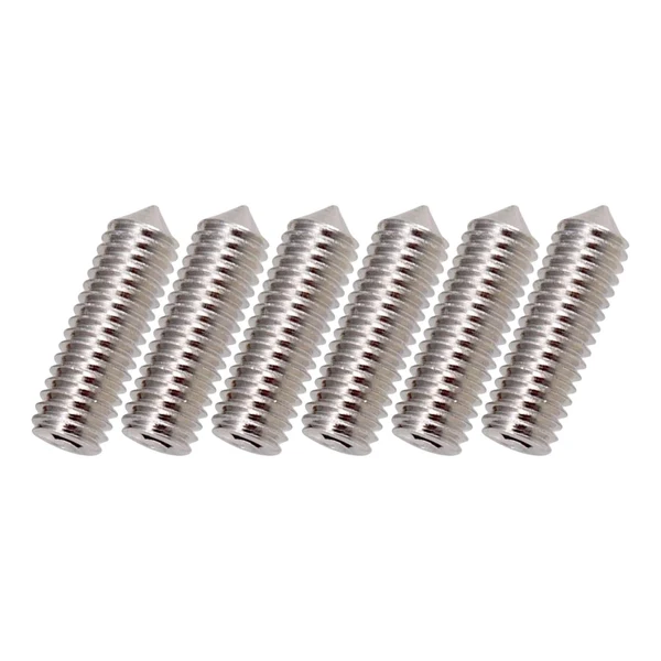 Premium Maxbell Electric Guitar Bridge Saddles Locking String Screws for Instrument Parts Argent Quality