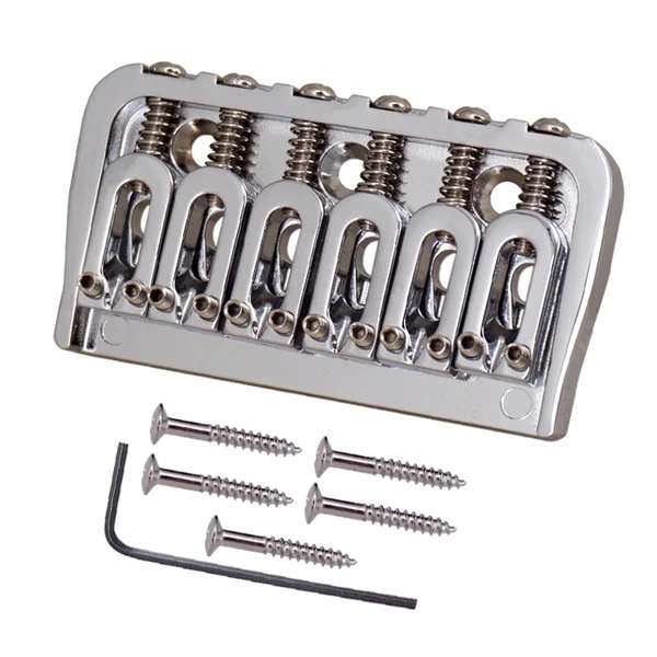 Premium Maxbell 52.5mm Electric Guitar Hardtail Fixed Bridge Set for 6 Strings Guitar Parts Carefully Designed