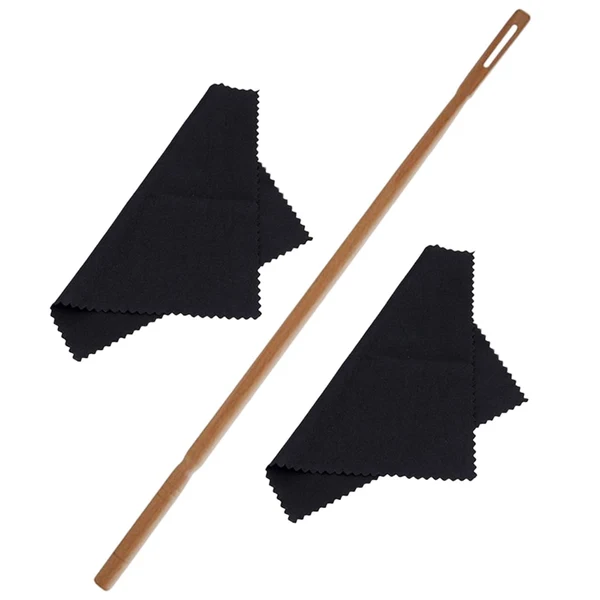 Eco-Friendly Maxbell Flute Cleaner Flute Cleaning Supplies Multifunctional for Cleaning Polishing 2pcs Cloth Rod Selected