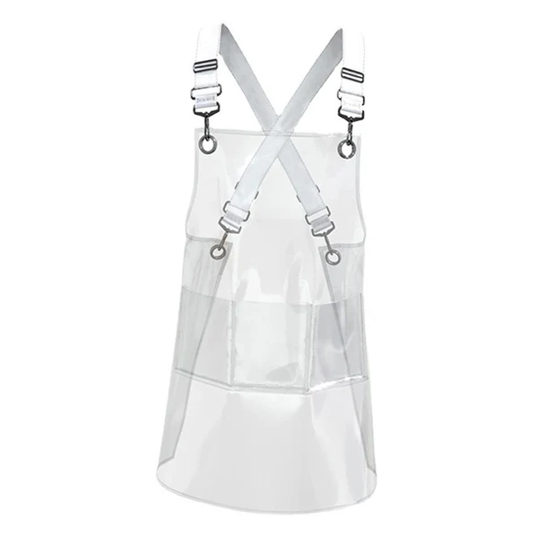 Organic Maxbell Transparent Waterproof Apron Adjustable Oil Resistant for Fish Cleaning white Consistent
