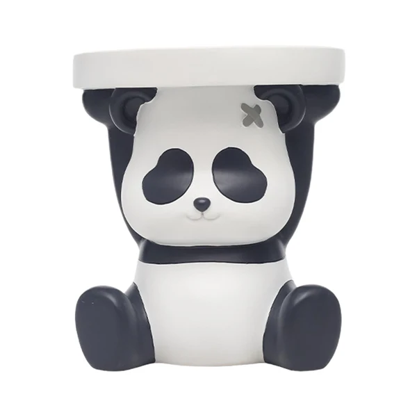 Contemporary Maxbell Resin Animal Ottoman Footrest Round Seat Non Skid for Bedroom Entryway Panda Relaxed