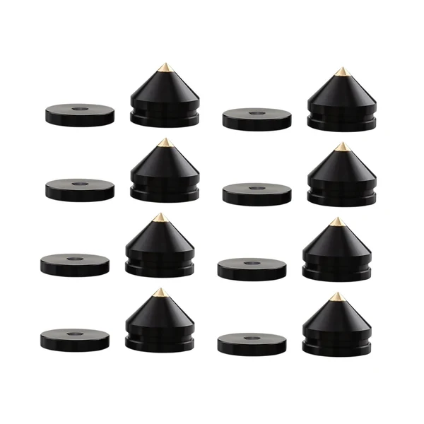 Professional Maxbell Speaker Shock Absorber Feet Audiophile Shockproof Stand Pad for Electronics Black Traditional