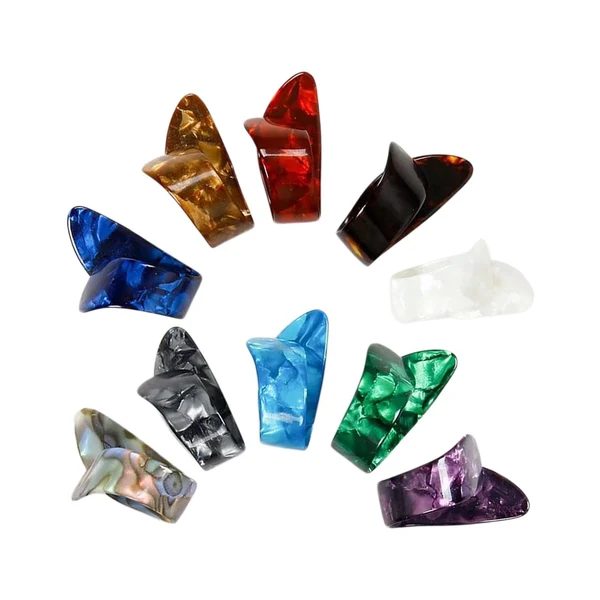 Natural Maxbell 10Pcs Guitar Thumb Finger Picks for Banjo String Instrument Accessories Thumb Elite