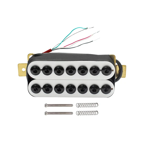 Efficient Maxbell Electric Guitar Pickup Double Coil 4P Prewired for 7 Strings Guitar Replaces Bridge White Recyclable