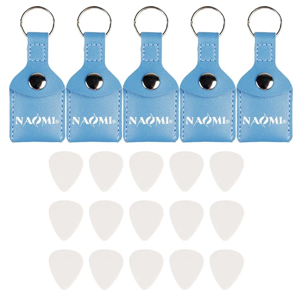 Original Design Maxbell 5x PU Leather Guitar Pick Holder Case with Keyring for Gifts Excellent