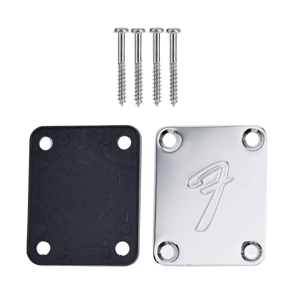 Environmentally Friendly Maxbell Guitar Neck Plate Backplate Iron Neckplate with Screws for Electric Guitar Argent Quality