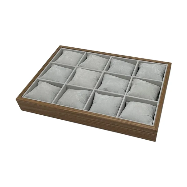 Reusable Maxbell 12 Slot Watch Box Organizer with Removable Pillow Showcase for Cards Jewelry Stylish