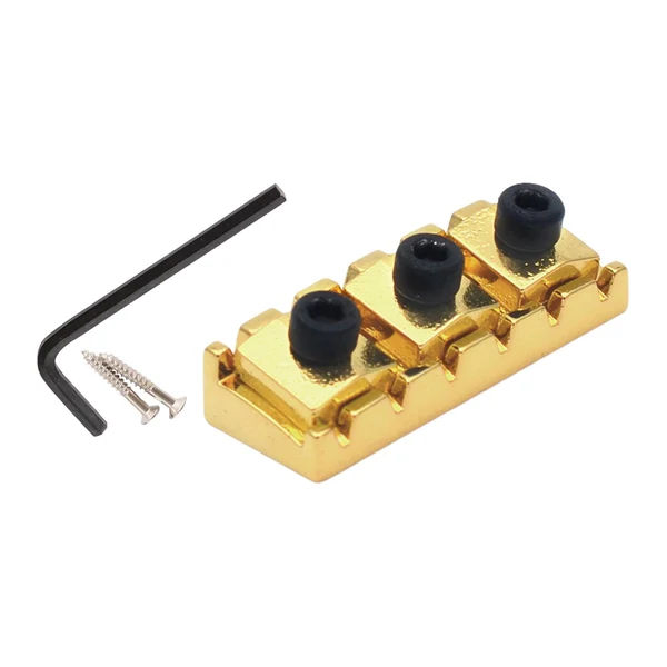 Detailed Maxbell 43mm Guitar Locking Nut Durable for Electric Guitar Tremolo Bridge Replaces Aureate Functional