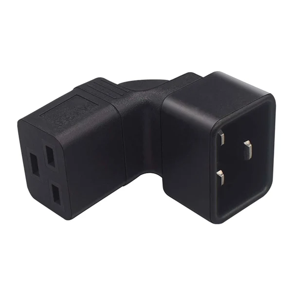Casual Maxbell C20 Male to C19 right angle Power Adapter for Ceiling Mounted optical device Durable