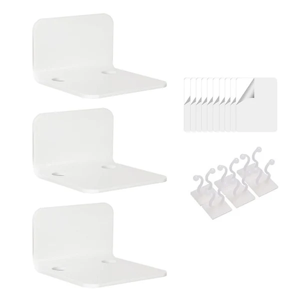 World-Class Maxbell Acrylic Floating Shelves Monitor Top Rack for Collectibles Plants White Optimized