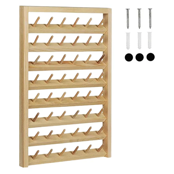 Functional Maxbell Thread Rack Wall Hanging for Jewelry Hanging Braid Knitting Spools of Thread Durable