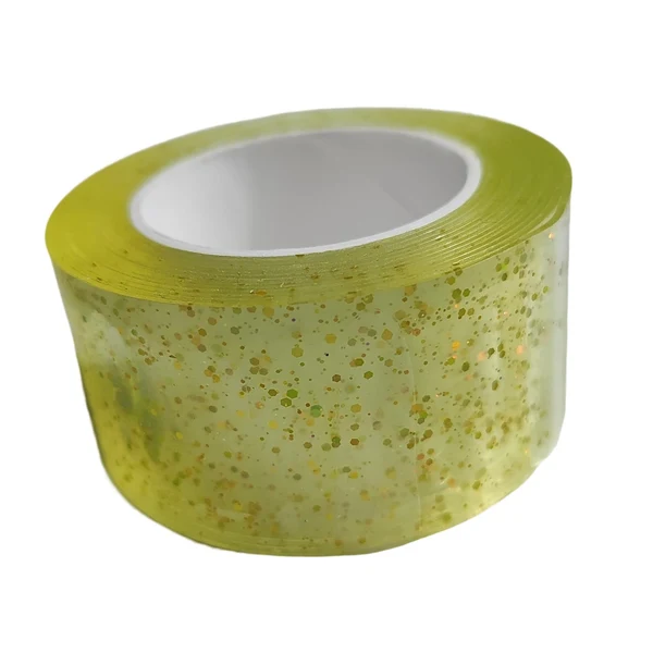 High-Performance Maxbell Glitter Nano Tape Educational Sensory Toy Multifunctional for Bubble Blowing Yellow Width 3cm Refined