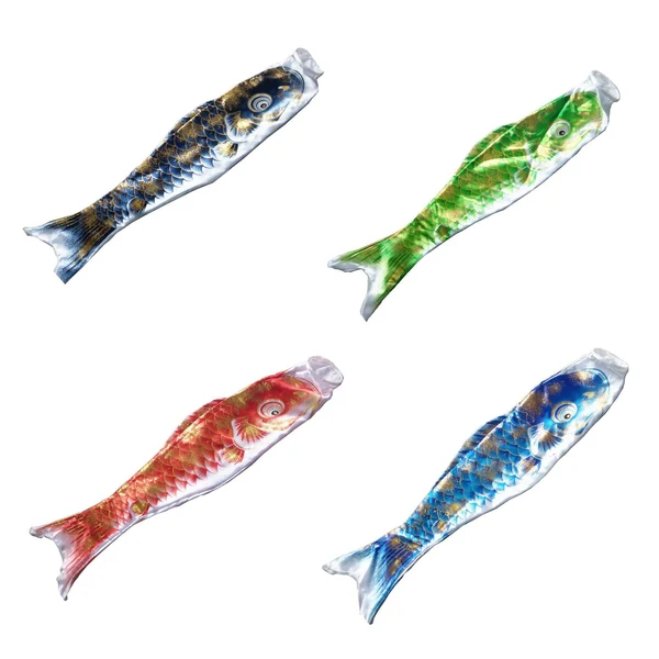 Reusable Maxbell 4 Pieces Japanese Windsock Carp Flags Fish Flag for Home Sushi Bar Restaurant 80cm Soft