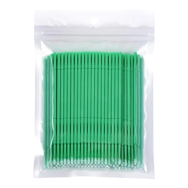 User-Friendly Maxbell 100 Pieces Micro Applicator Brushes for Eyelashes Mascara Makeup Application Green Medium Sophisticated