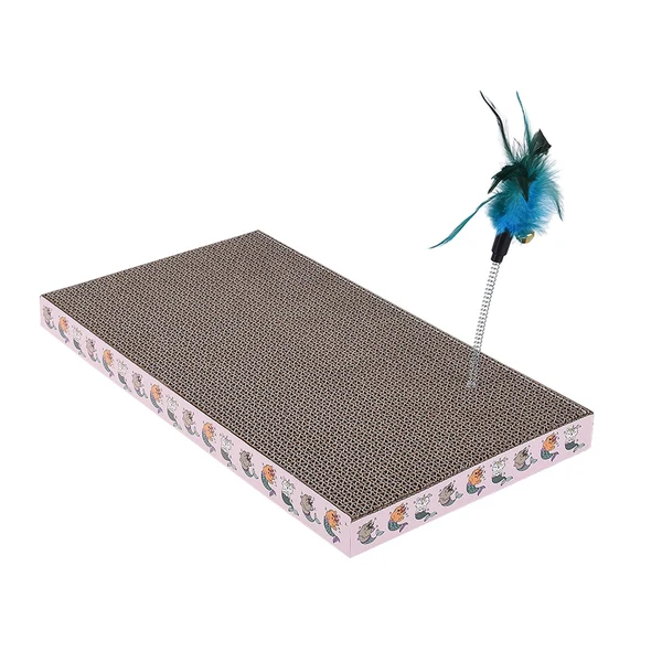 High-Grade Maxbell Corrugated Cat Scratcher Recycle 2 in 1 Scratching Pad for Small Medium Cats Crafted