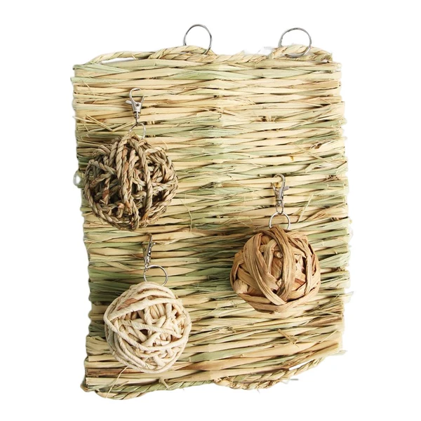 High-Quality Maxbell Small Animal Chew Toy Rattan Ball Rabbit Toys for Chinchilla Parrot Hedgehog 4PCS Style D Easy-to-Use
