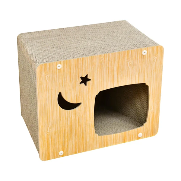 Innovative Maxbell Cat Scratcher House Durable Cat Scratching Board for Indoor Cats Kitten Play L User-Friendly