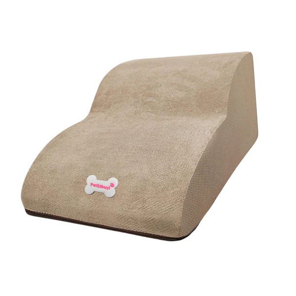 Detailed Maxbell Dog Stairs Ramps for Small Dogs and Cats Portable Non Slip Bottom Pet Ladder Khaki Powerful
