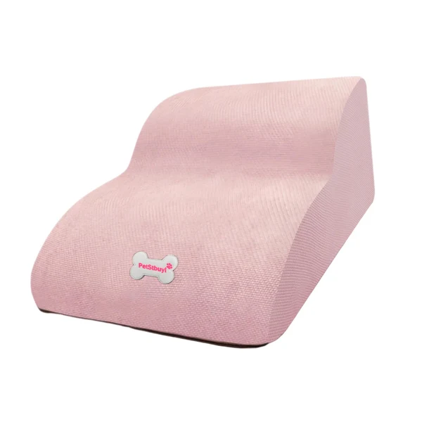 Pure Maxbell Dog Stairs Ramps for Small Dogs and Cats Portable Non Slip Bottom Pet Ladder Pink Natural