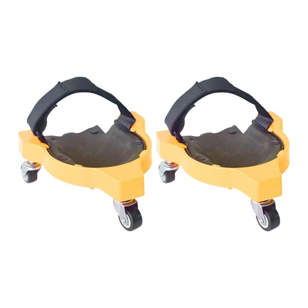 Minimalist Maxbell Rolling Knee Pad Multifunction for Construction Gardening Woodwork Yellow Reusable