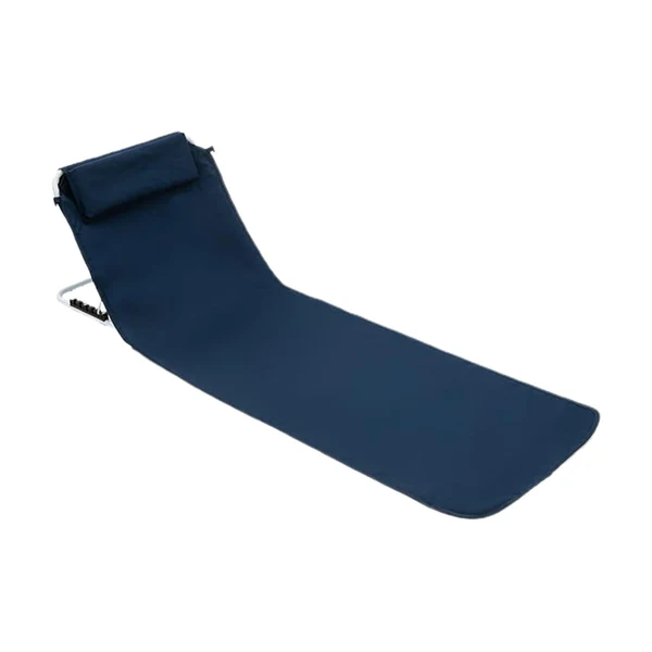 Elegant Maxbell Floor Chair with Back Support Beach Folding Cushion Seat for Sporting Events Dark Blue Efficient