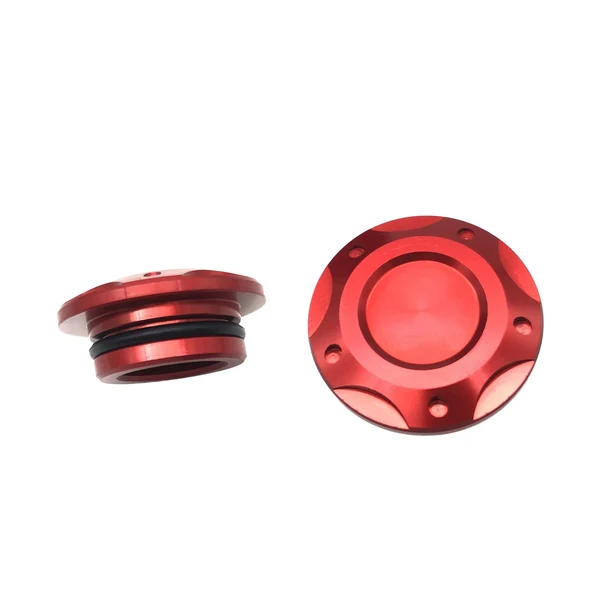 Powerful Maxbell 2x Engine Oil Filler Cap Transmission Tank Cover for Yamaha MT-03 MT-25 Red Crafted