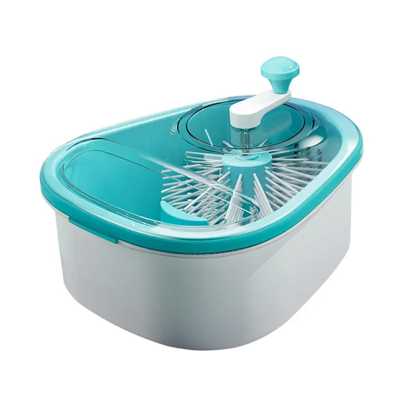 Exceptional Maxbell Drain Basket Self Draining Anti Slip Base Fruit Washer for Vegetables Fruits blue Elite
