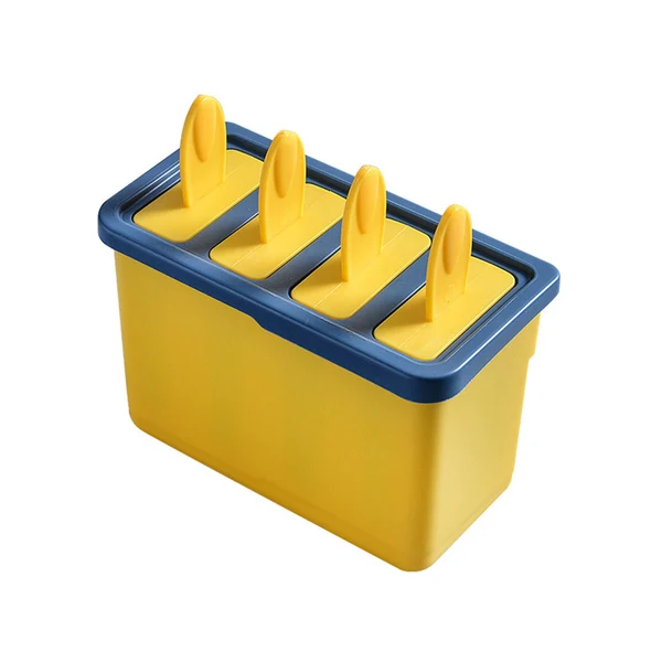 Innovative Maxbell Popsicle Maker DIY with Lids Kitchen Tools Ice Cream Maker for Home Homemade Yellow Professional