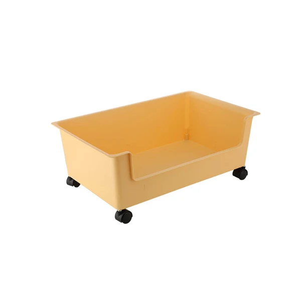 Recyclable Maxbell File Box with Wheels Oversized Storage Container for Closet Office Kids Room Yellow S Versatile