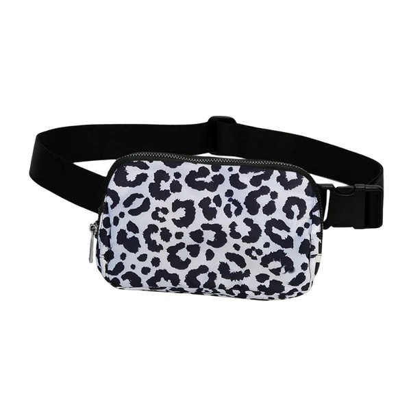 High-Quality Maxbell Waist Pack Bag Adjustable Strap Wallet Fanny Pack for Hiking Outdoor Walking Black White Trendy