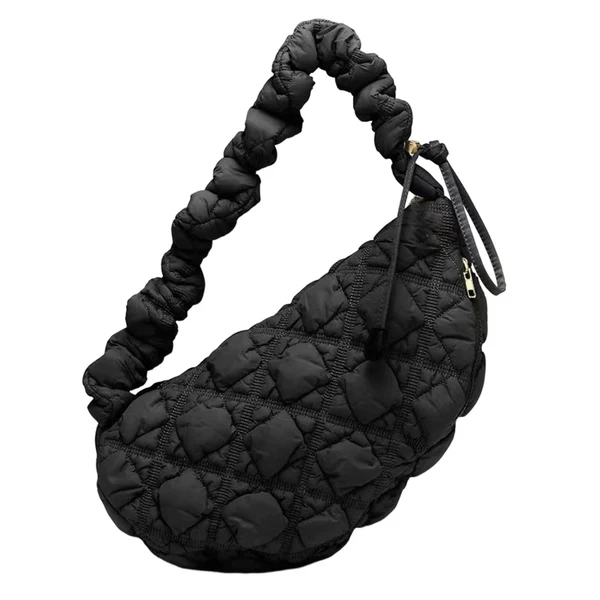 Functional Maxbell Pleated Cloud Bag Tote Purse Cloud Bubbles Handbags for Girls Beach Shopping black Trusted