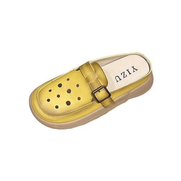 Carefully Designed Maxbell Women PU Leather Slippers Comfortable Hollow Women's Slide Sandals for Beach 37 Original Design