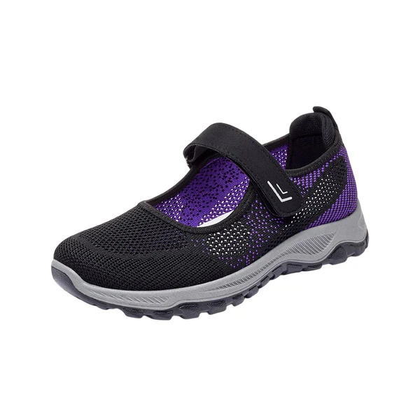 Authentic Maxbell Women Elderly Mesh Sneakers Nonslip Everyday Shoes Flats Breathable Sneakers 39 Black Fashionable