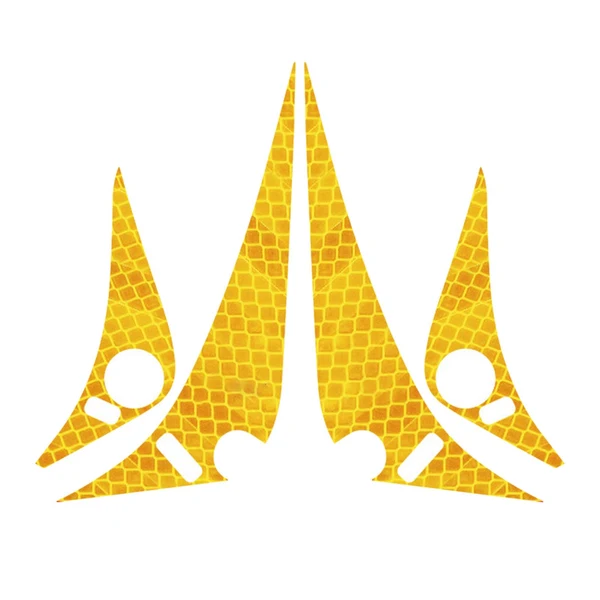 Exceptional 4x Car Reflective Stickers Spare Parts for Byd Yuan Plus Orange Next-Generation