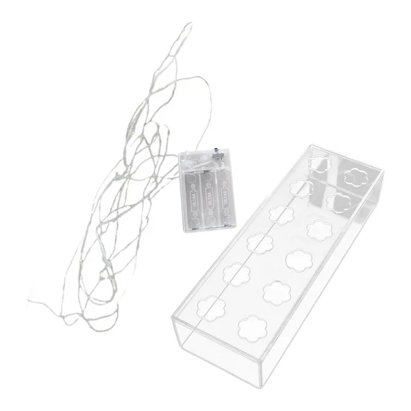Powerful Maxbell Rectangle Flower Vase Clear Acrylic Long Vase Modern for Living Room Desktop 30x10x6.5cm 12 Hole Clean