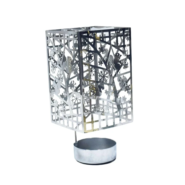 Effective Maxbell Rotating Candle Holder Candlestick Tea Light Holder for Table Centerpiece Argent Cup Squirrel Innovative