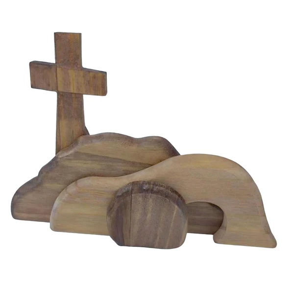 Casual Maxbell Easter Scene Wooden Decoration Empty Tomb Wooden Home Office Decor Authentic