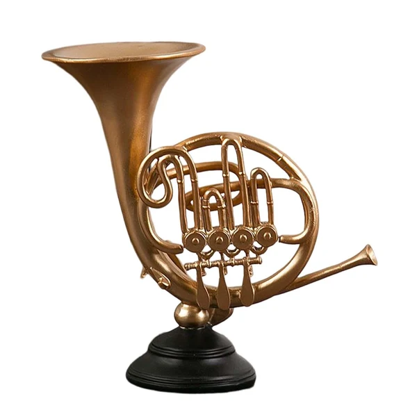 Eco-Friendly Maxbell Mini Trumpet Model Artwork Creative Resin Craft Musical Instrument Statue Environmentally Friendly