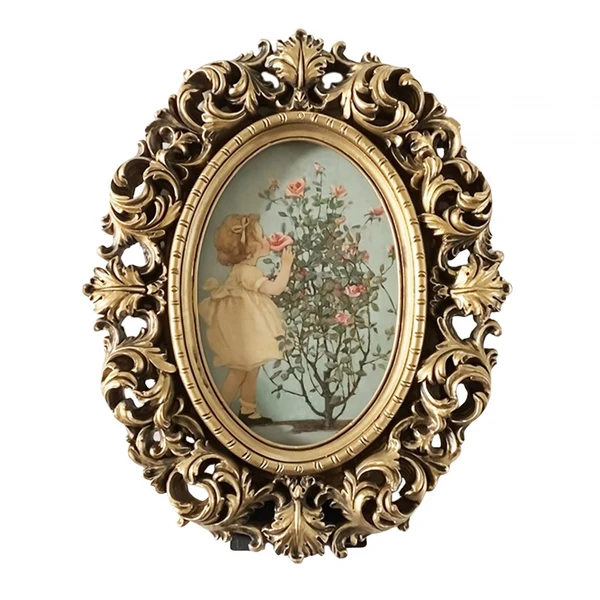 Casual Maxbell Vintage Photo Frame Resin Photo Frame Displays Embossed for Home Decor Prestigious