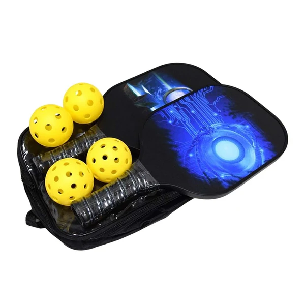 Safe Maxbell Set of 2 Professional Pickleball Paddles 4 Balls and Storage Bag for Player Expertly Made
