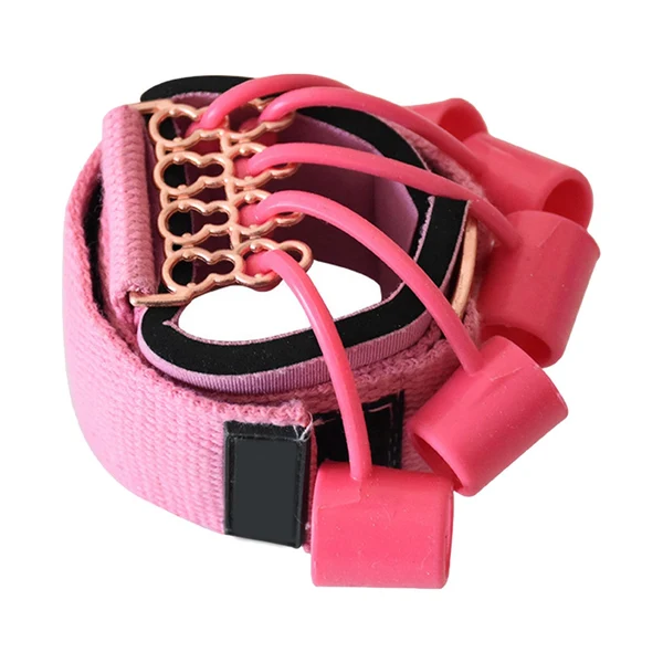 Eco-Friendly Maxbell Grip Strengthener Finger Stretcher Unisex Hand Grip Trainer Fitness Training Pink Band 10lb Elegant