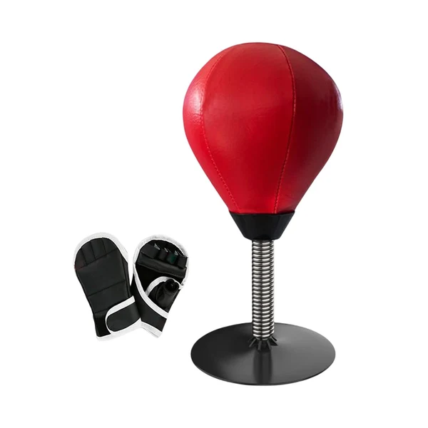 Relaxed Maxbell Speed Ball Desktop Punching Bag Boxing Muay thai Punch Ball Boxing Ball Red and Gloves Optimized