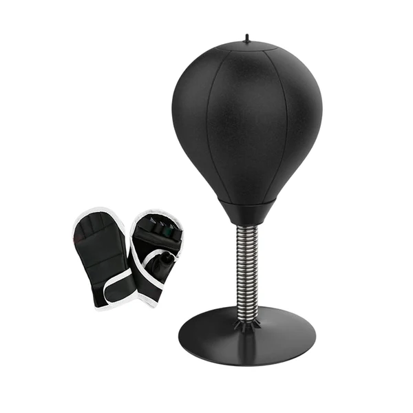 Minimalist Maxbell Speed Ball Desktop Punching Bag Boxing Muay thai Punch Ball Boxing Ball Black and Gloves Proven