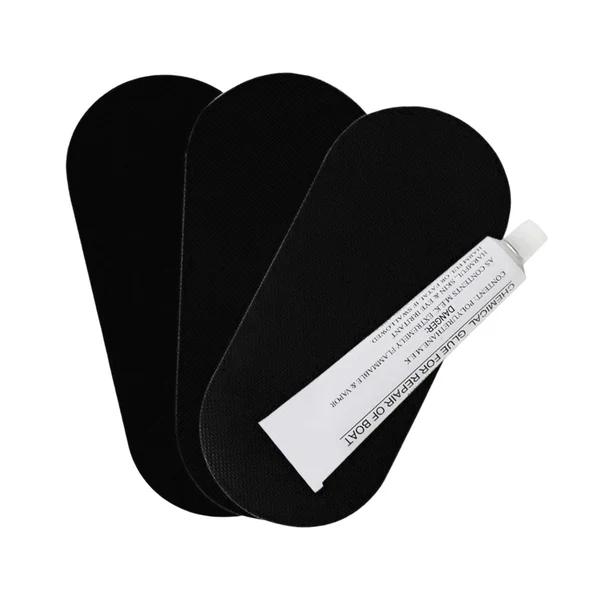 Smooth Maxbell Boat Repair Patch Kit PVC Repair Patches for Dinghy Canoe Swimming Pool Black Elite