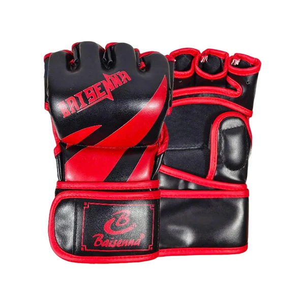 Relaxed Maxbell Mma Gloves Half Finger Training Boxing Gloves Hand Wraps Kick Boxing Gloves Black Red Flexible